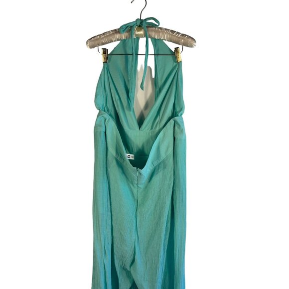 Women's 2XL Jumpsuit It's Brand Mint Green Halter Neck Beachwear Clubwear - Picture 5 of 8